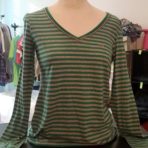 Lacoste Long Sleeve Striped Shirt Size 42 Large